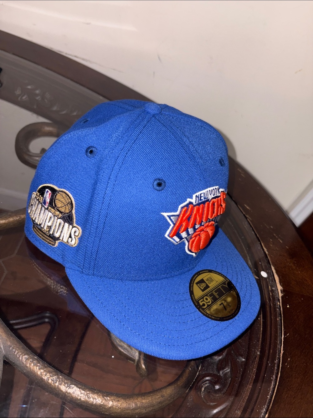 New Era Knicks Royal Blue Fitted Championship Cap